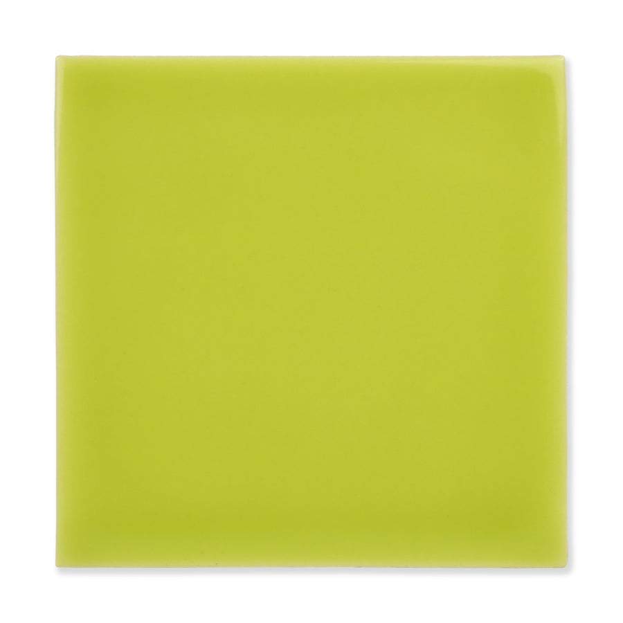 Arcus Ceramic Tile Shown In Chartreuse