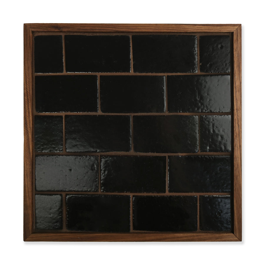 Cascadia Ceramic Tile Shown In Basalt with Glossy Finish