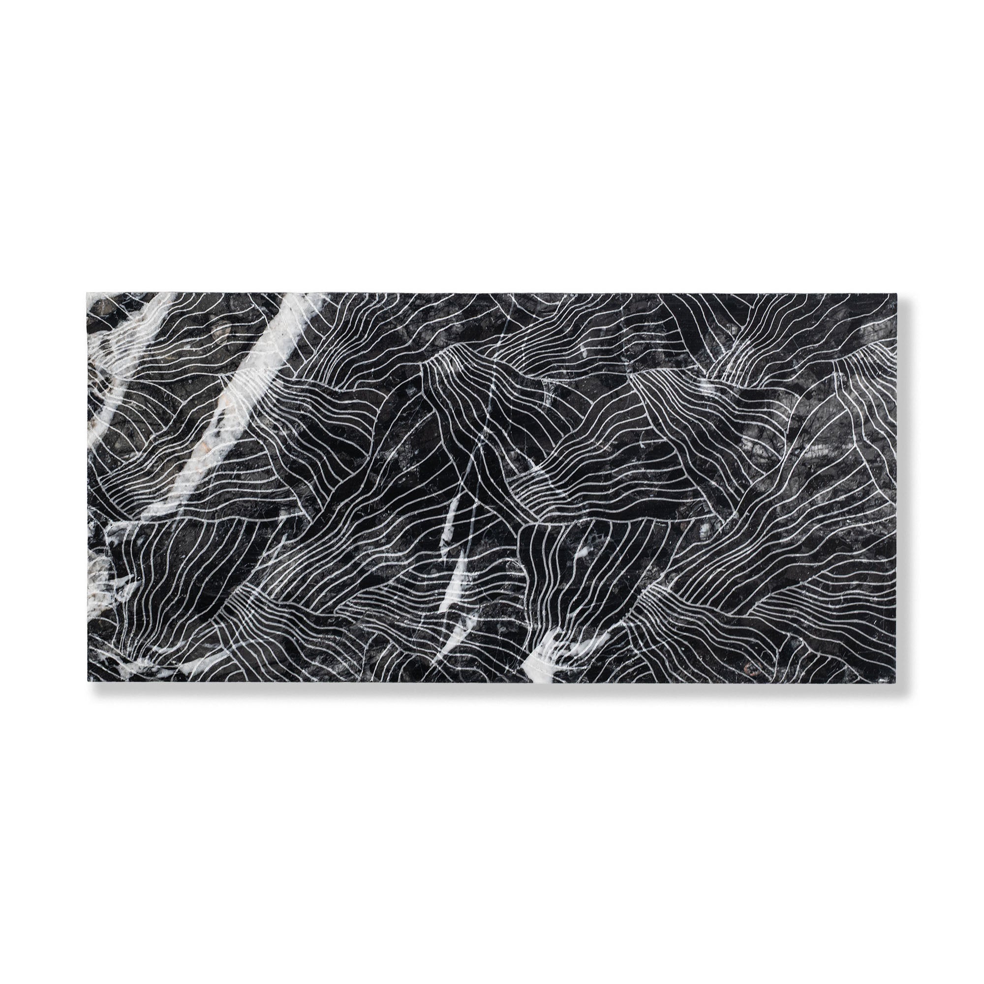 Horizon Line Stone Tile Shown in Drift with Storm Marble