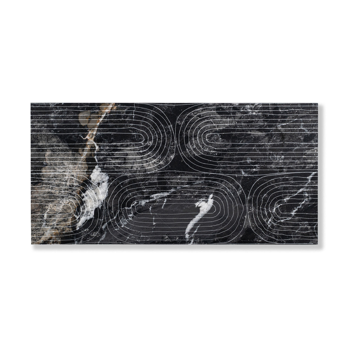 Horizon Line Stone Tile Shown in Loop with Storm Marble