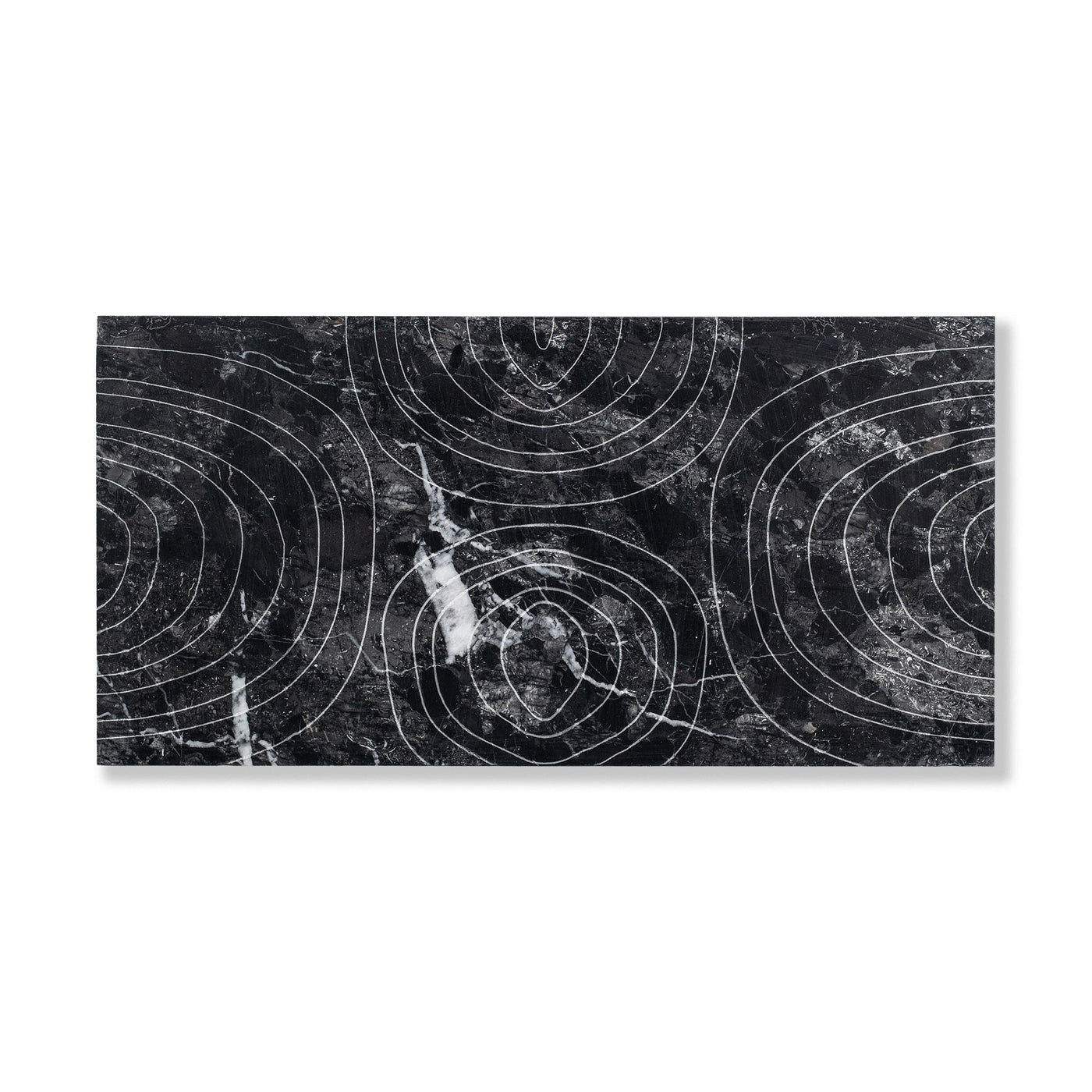 Horizon Line Stone Tile Shown in Resonance with Storm Marble