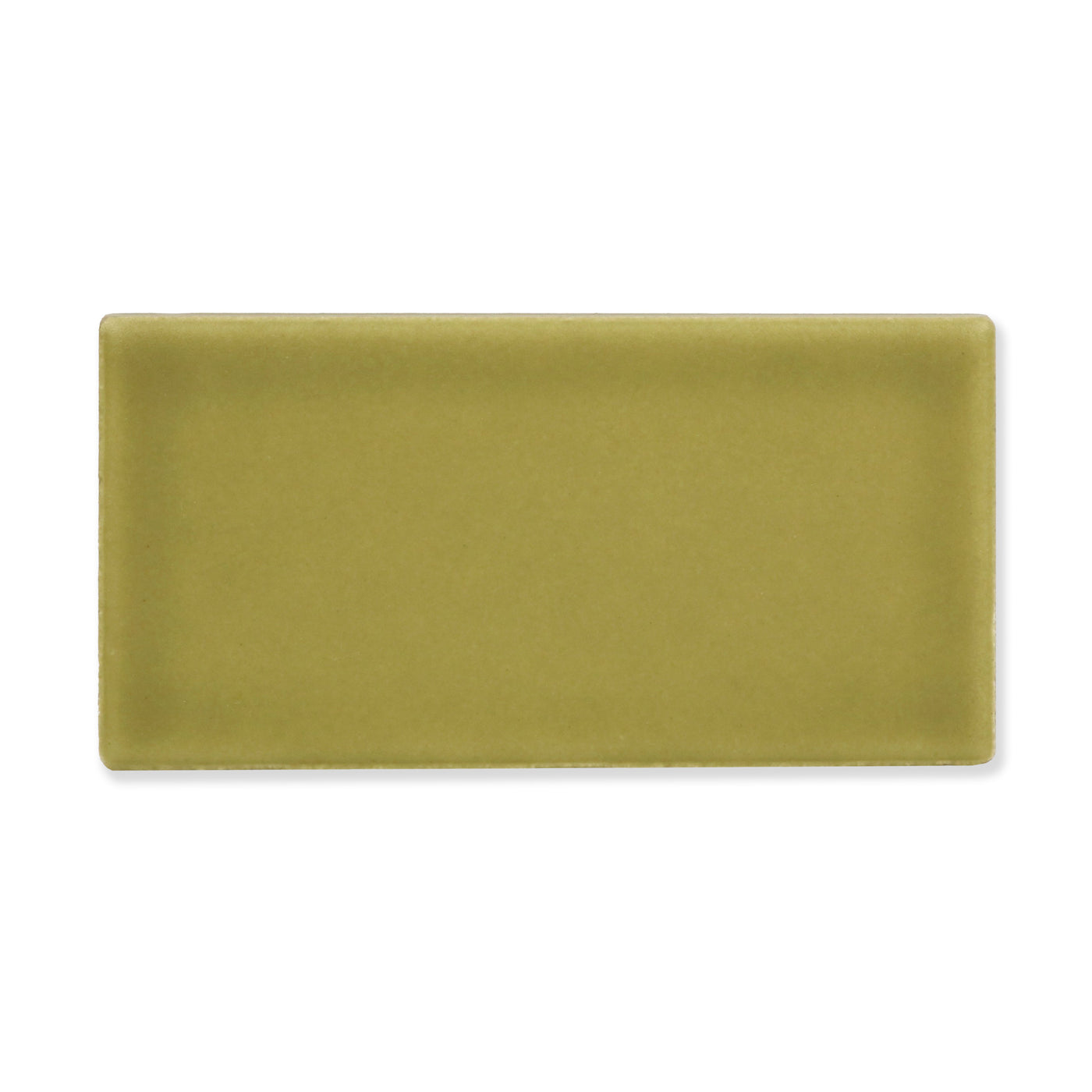 Hue Ceramic Tile Shown In Avocado with Matte Finish