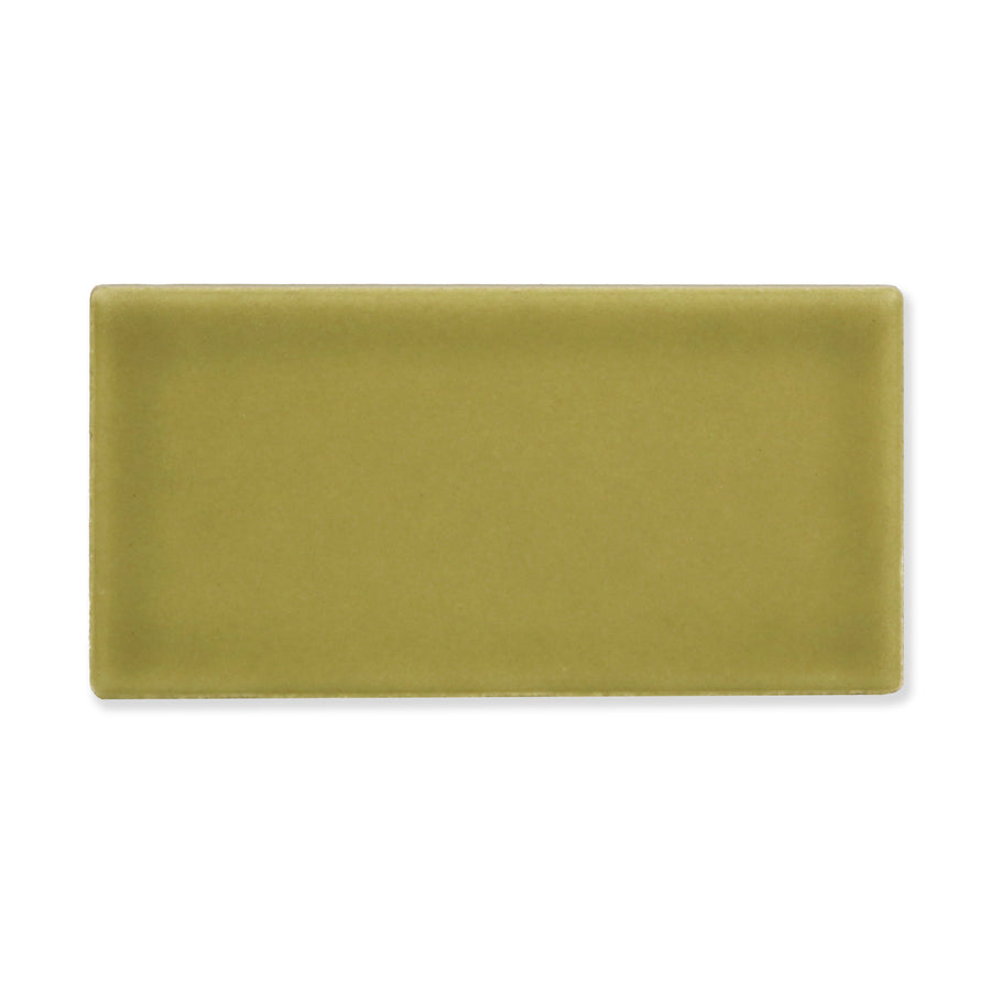 Hue Ceramic Tile Shown In Avocado with Matte Finish