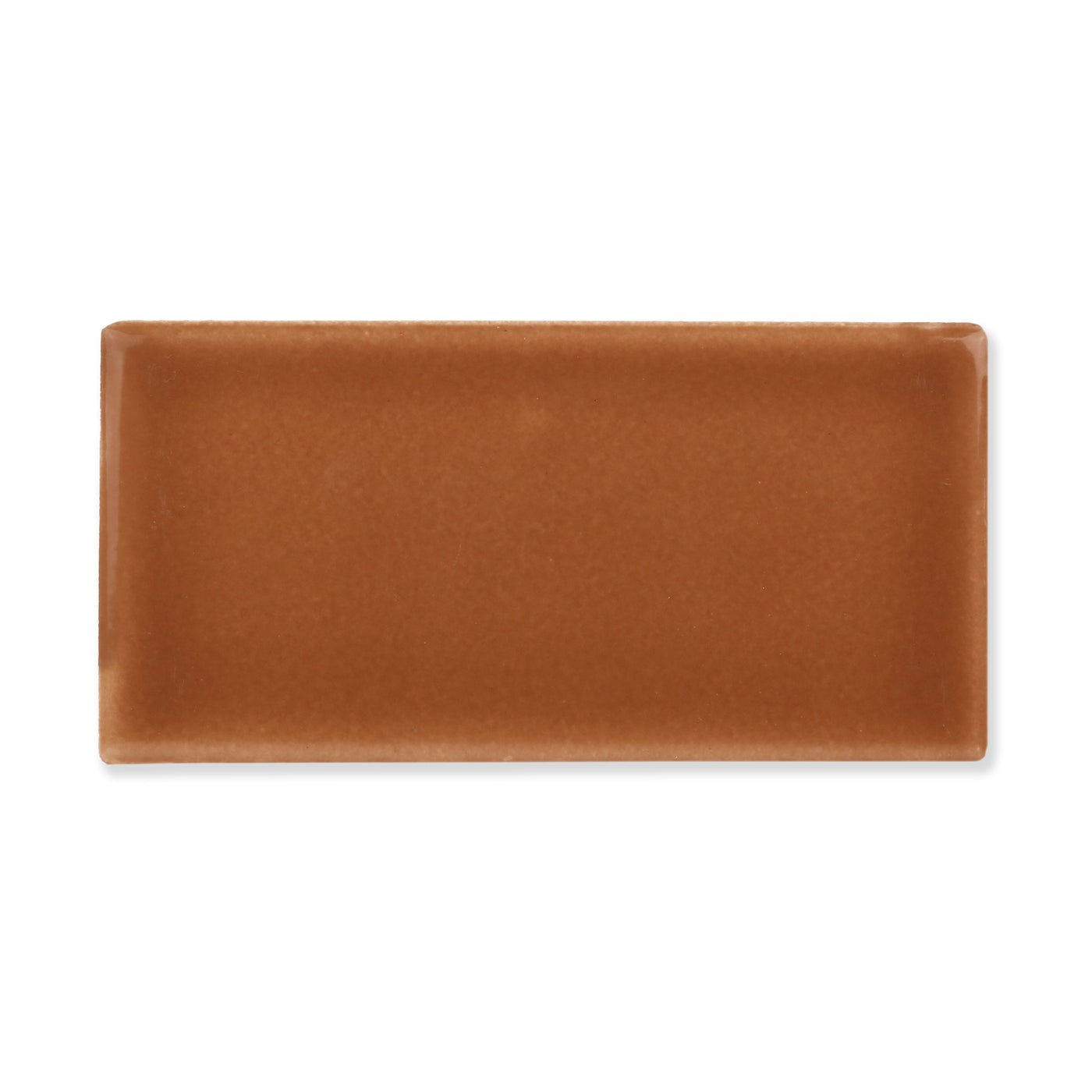 Hue Ceramic Tile Shown In Bark with Glossy Finish