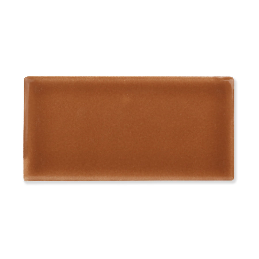 Hue Ceramic Tile Shown In Bark with Glossy Finish