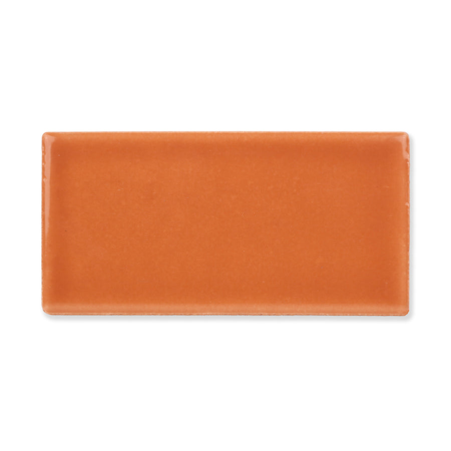 Hue Ceramic Tile Shown In Cinnamon with Glossy Finish