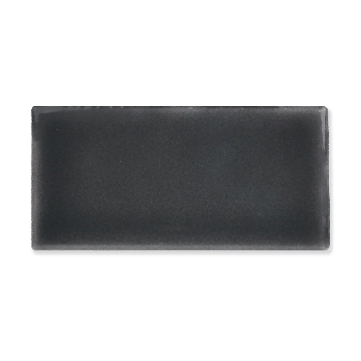 Hue Ceramic Tile Shown In Coal with Glossy Finish