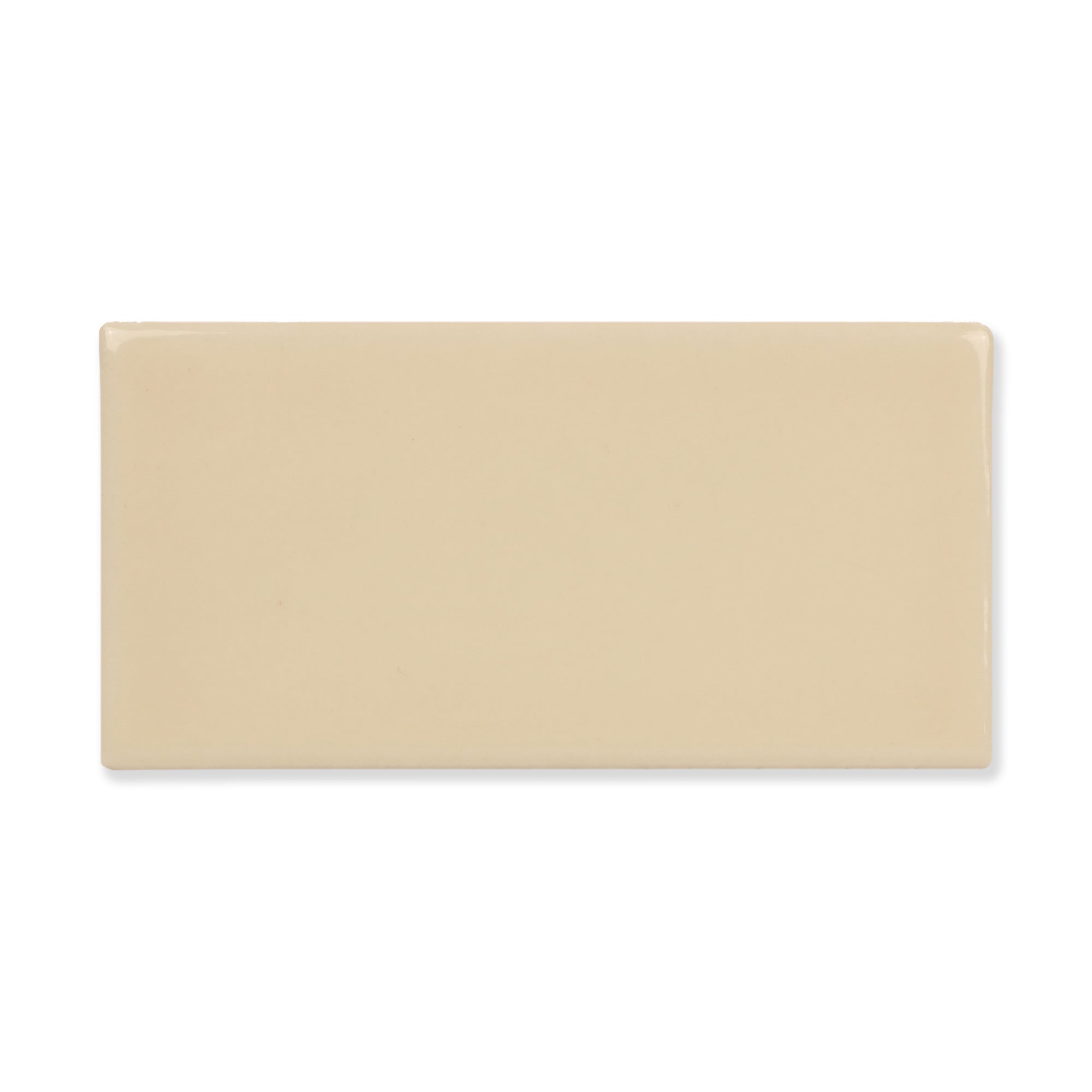 Hue Ceramic Tile Shown In Crema with Glossy Finish