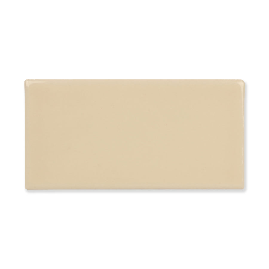 Hue Ceramic Tile Shown In Crema with Glossy Finish
