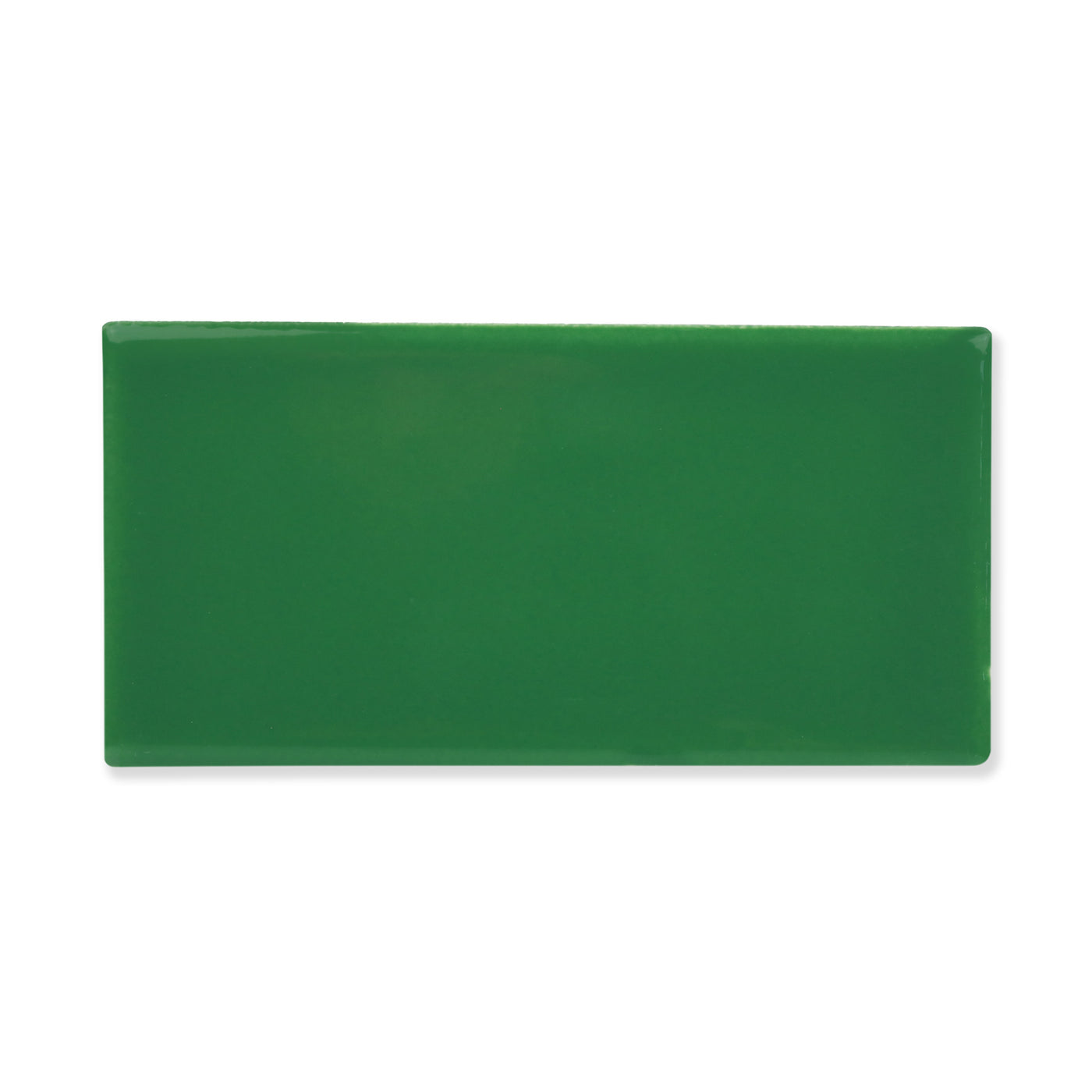 Hue Ceramic Tile Shown In Emerald with Glossy Finish