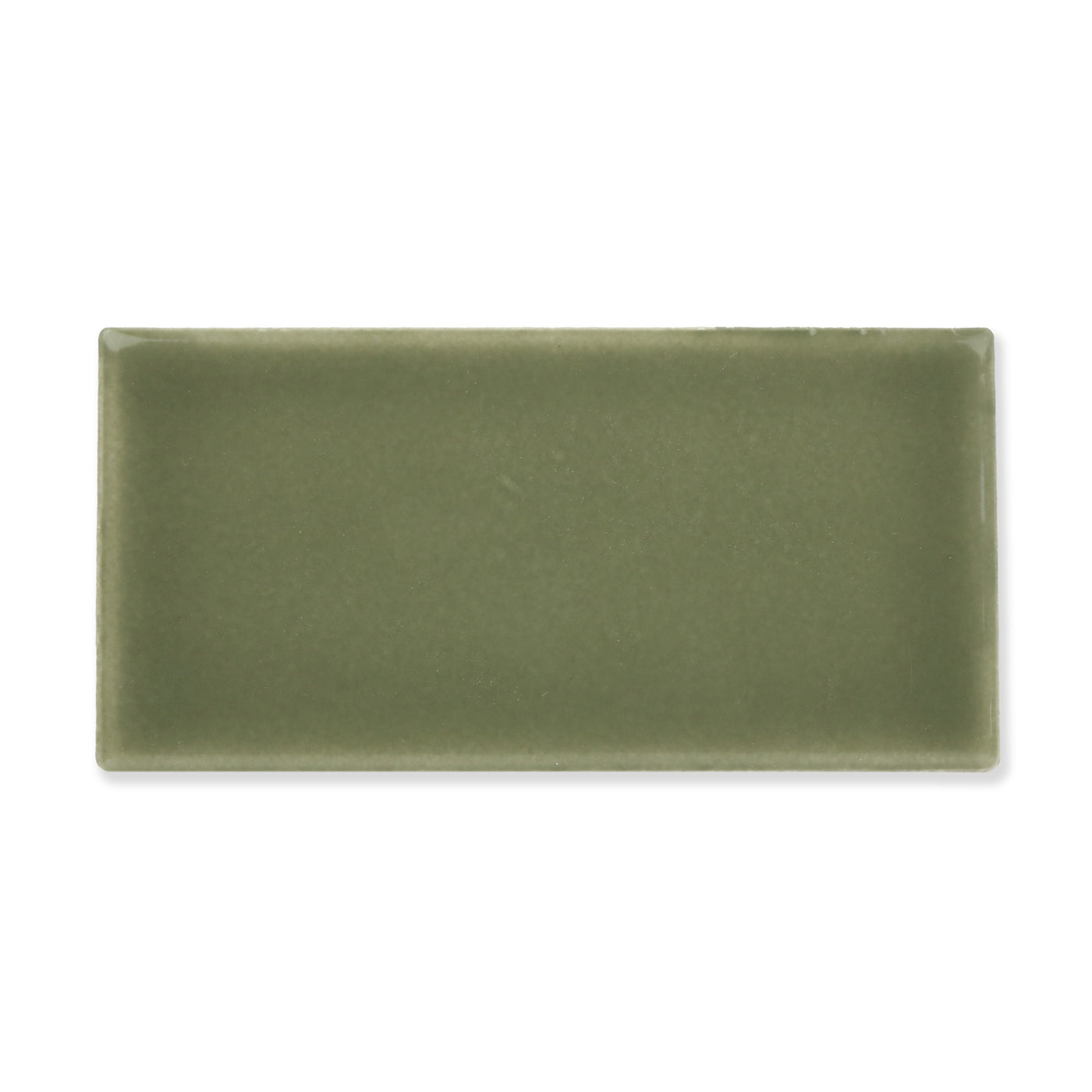 Hue Ceramic Tile Shown In Hunter with Glossy Finish