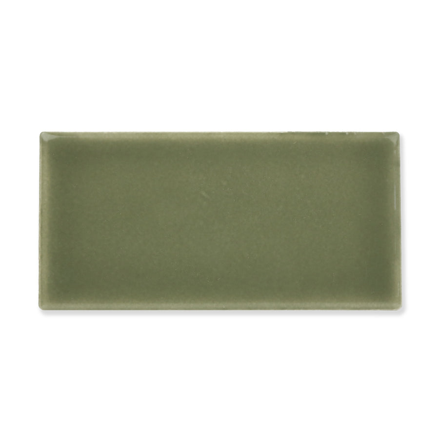 Hue Ceramic Tile Shown In Hunter with Glossy Finish