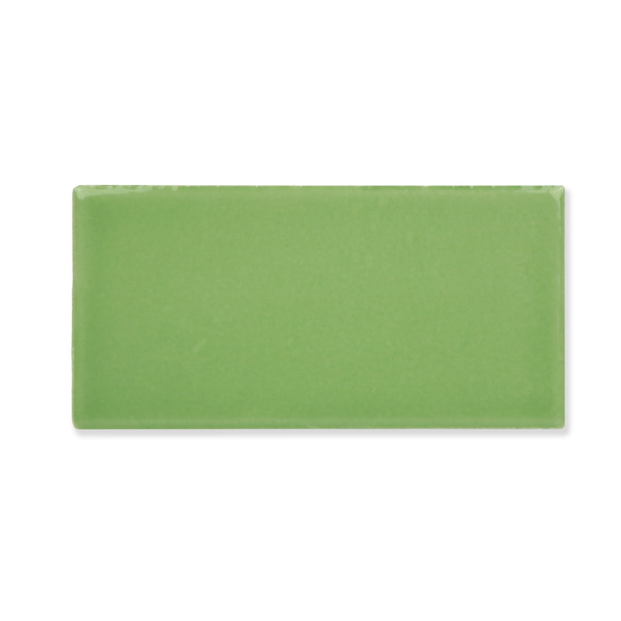 Hue Ceramic Tile Shown In Jade with Glossy Finish