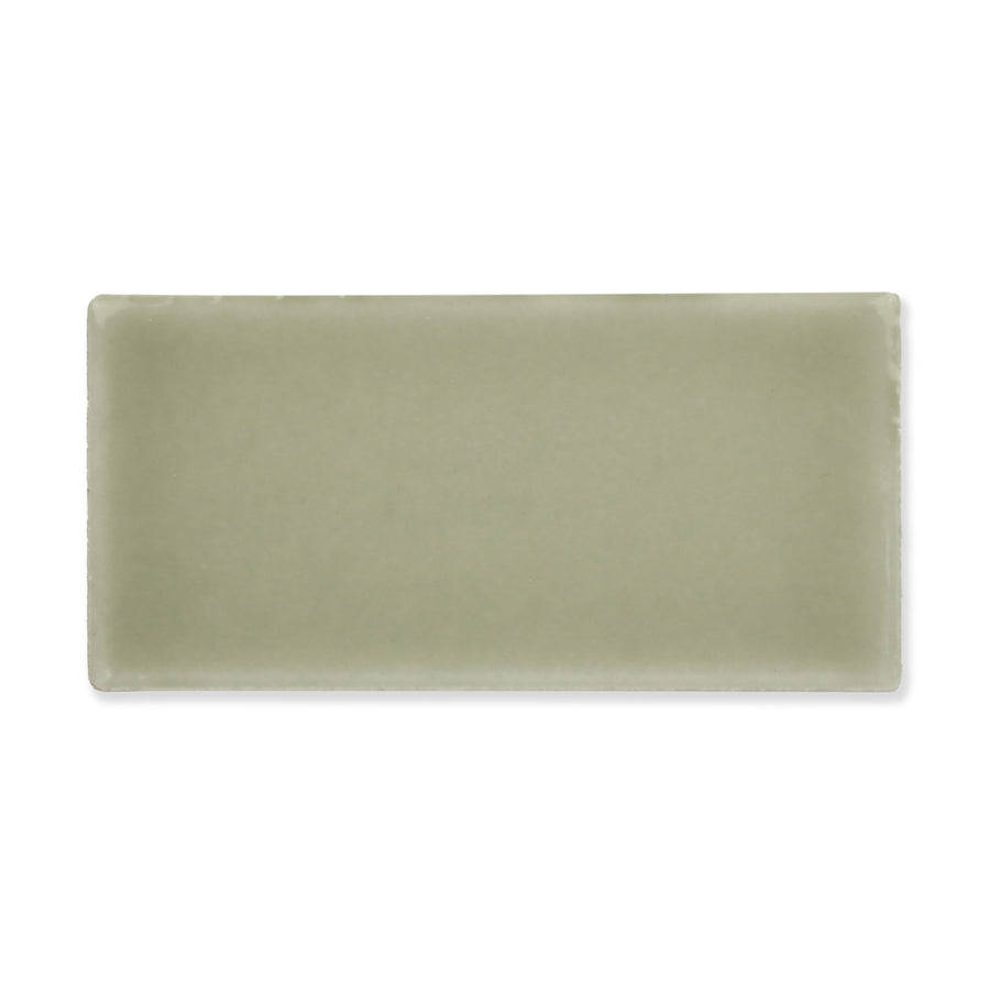 Hue Ceramic Tile Shown In Lichen with Glossy Finish