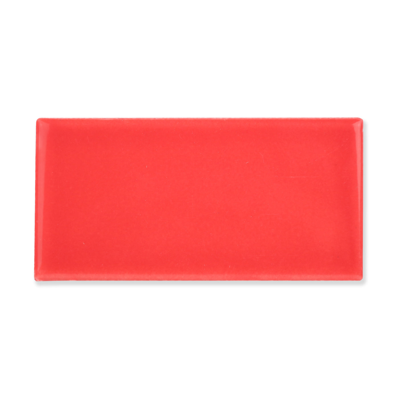 Hue Ceramic Tile Shown In Raspberry with Glossy Finish