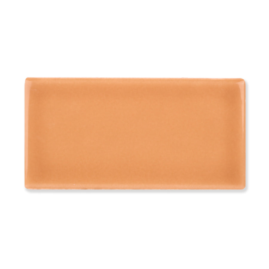 Hue Ceramic Tile Shown In Raw Umber with Glossy Finish