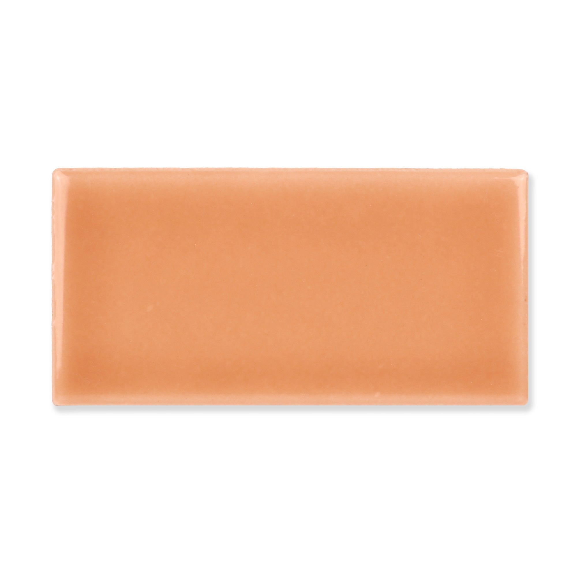 Hue Ceramic Tile Shown In Salmon with Glossy Finish