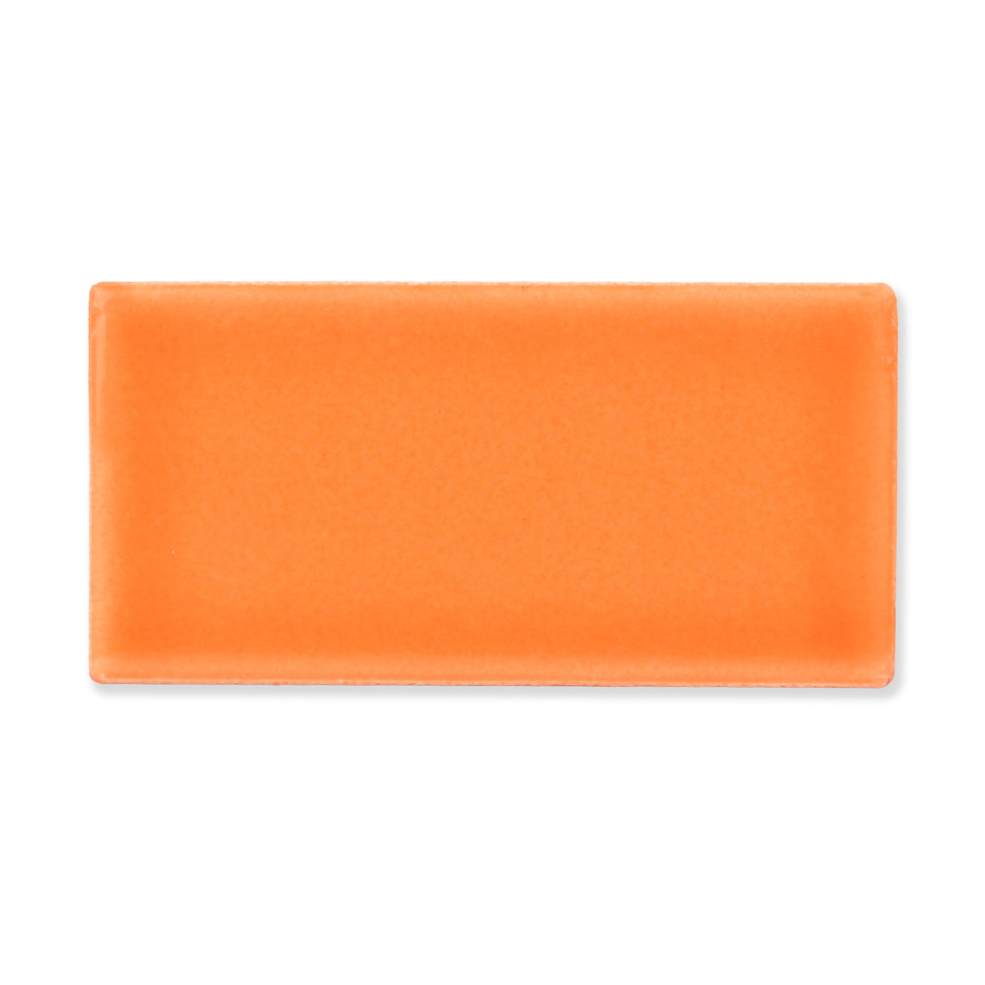 Hue Ceramic Tile Shown In Tangerine with Glossy Finish
