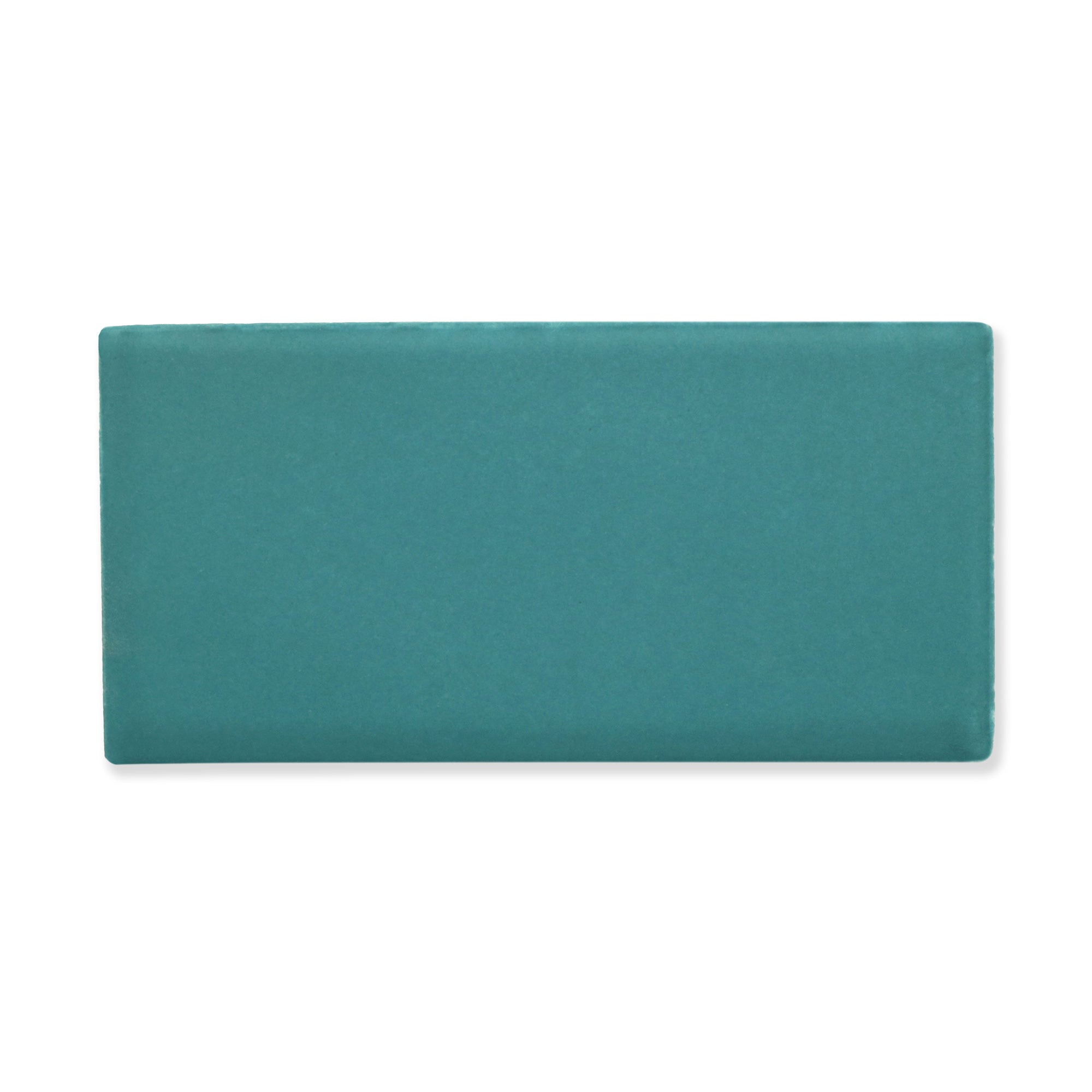 Hue Ceramic Tile Shown In Teal with Matte Finish