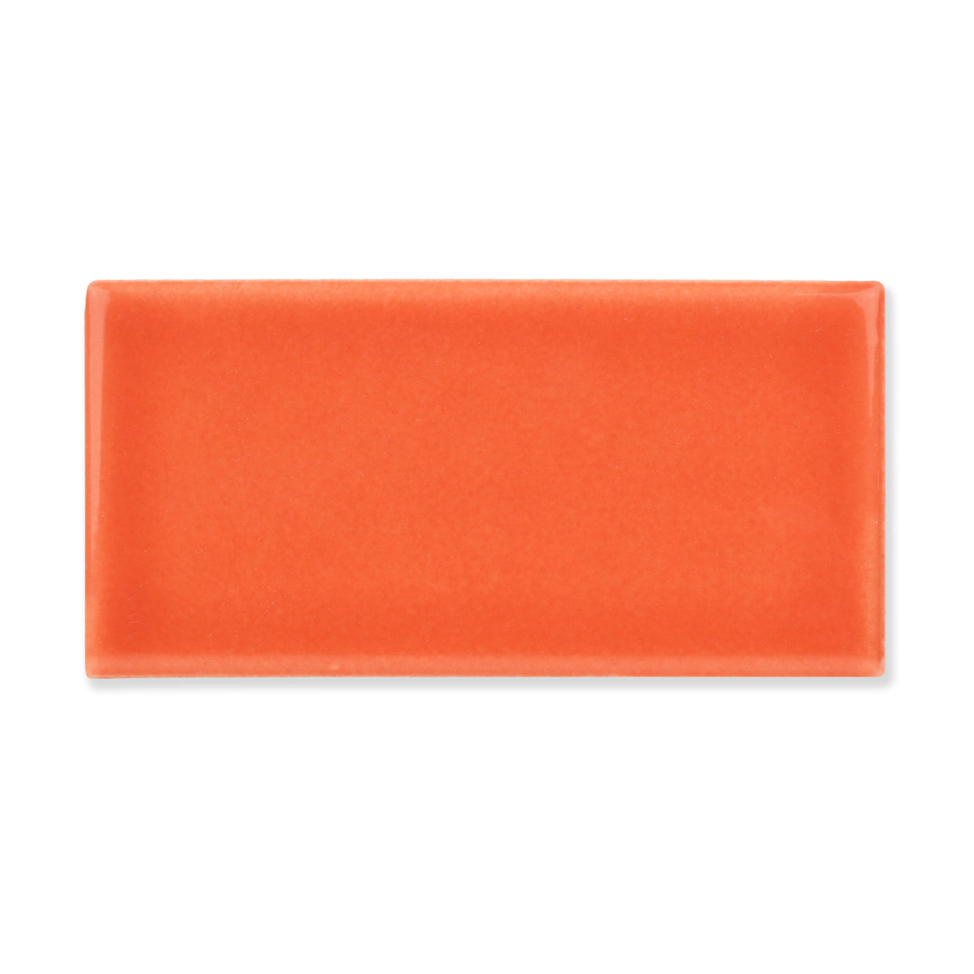 Hue Ceramic Tile Shown In Terra Cotta with Glossy Finish