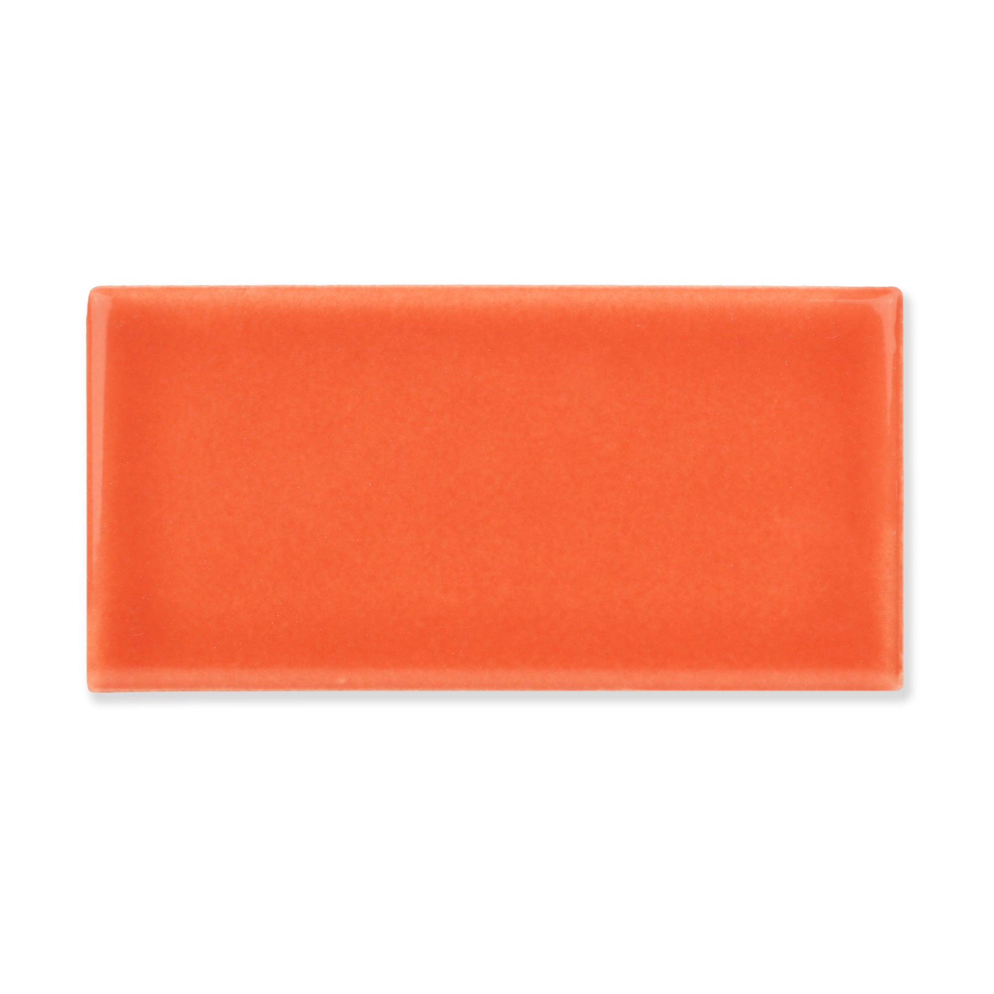 Hue Ceramic Tile Shown In Terra Cotta with Glossy Finish