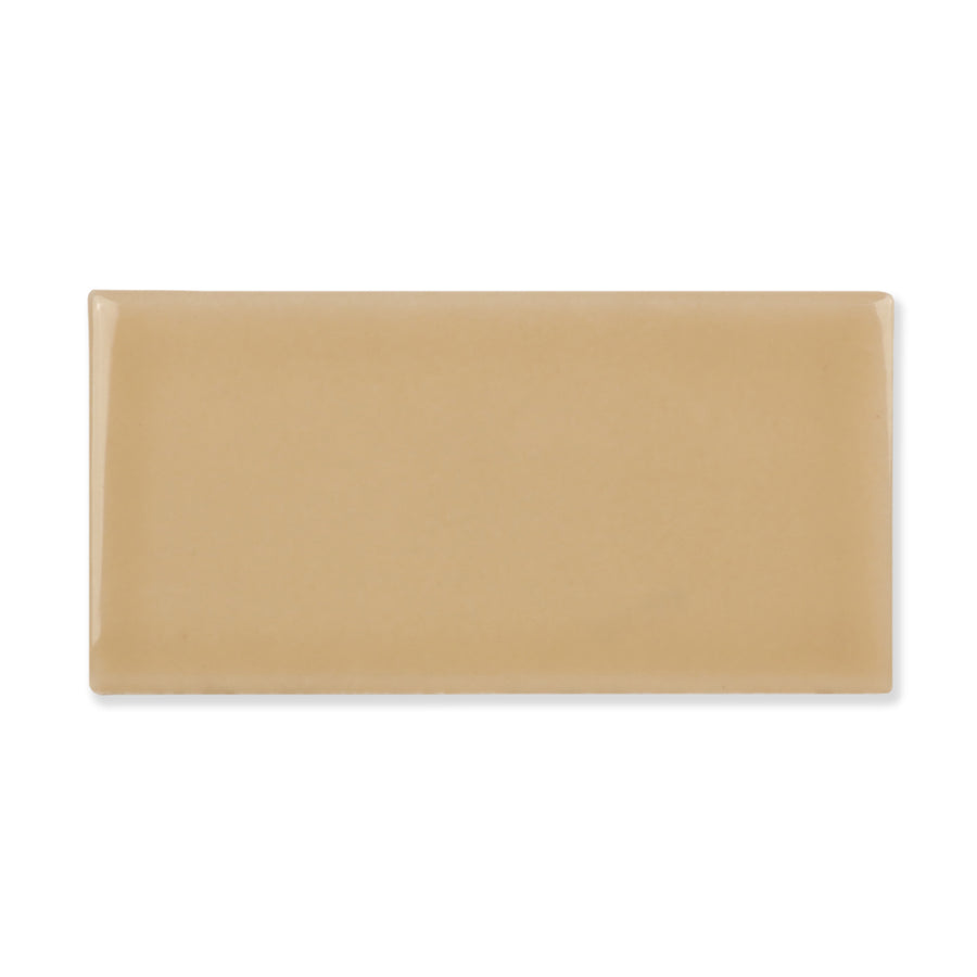 Hue Ceramic Tile Shown In Toast with Glossy Finish