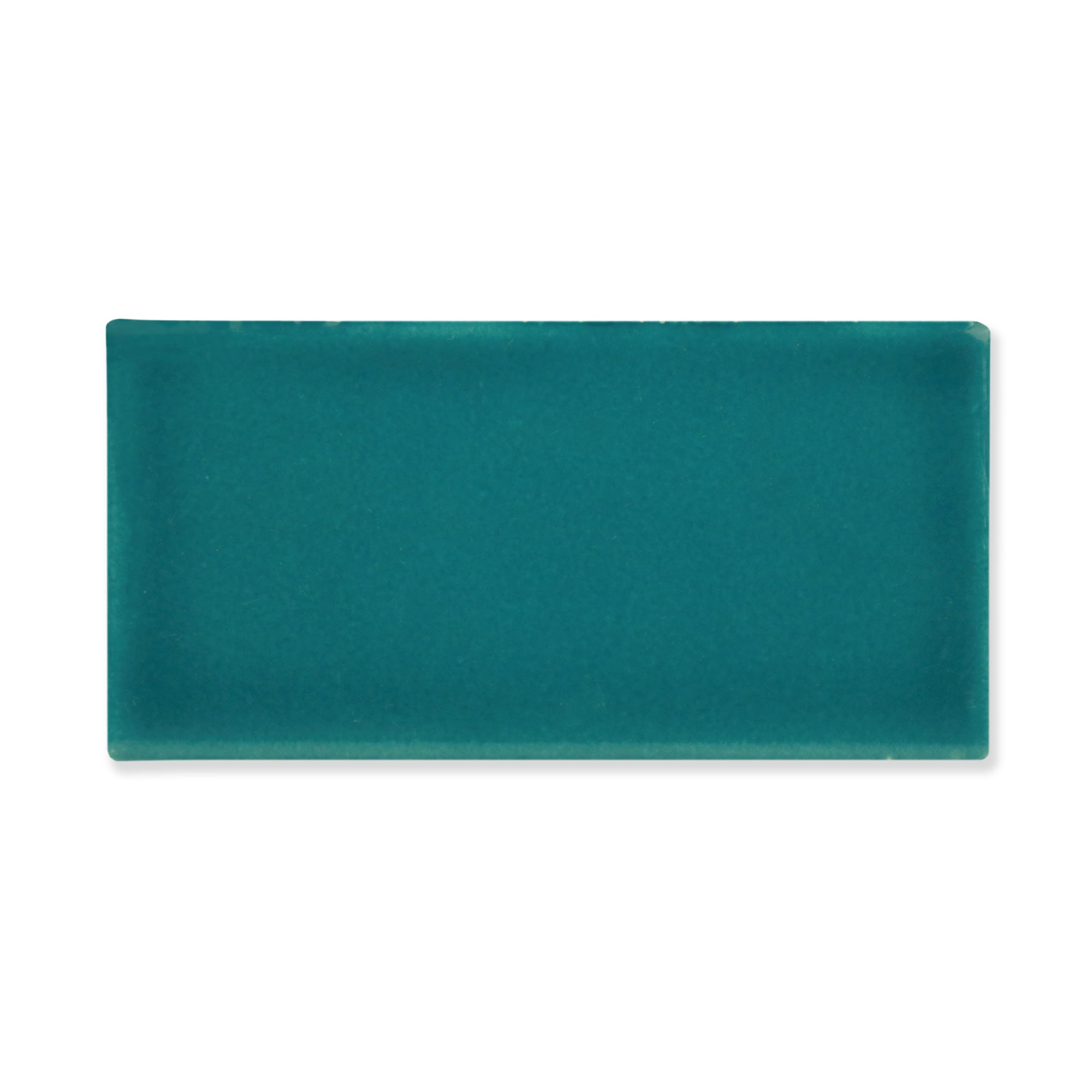 Hue Ceramic Tile Shown In Turquoise with Glossy Finish