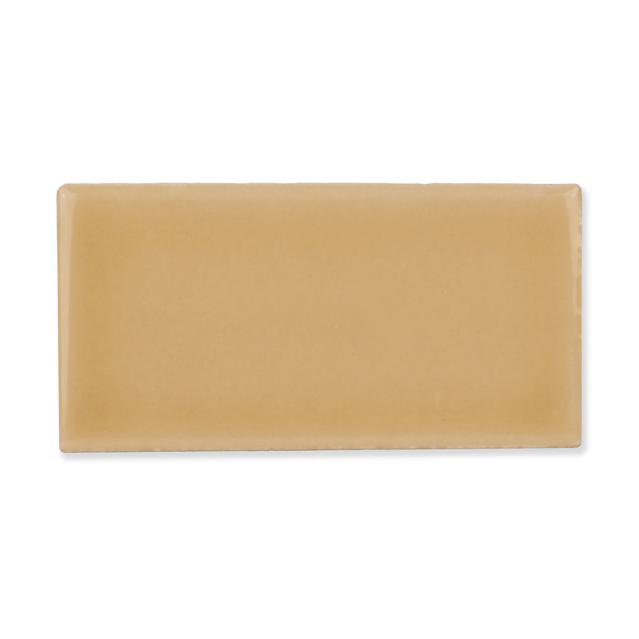 Hue Ceramic Tile Shown In Wheat with Glossy Finish